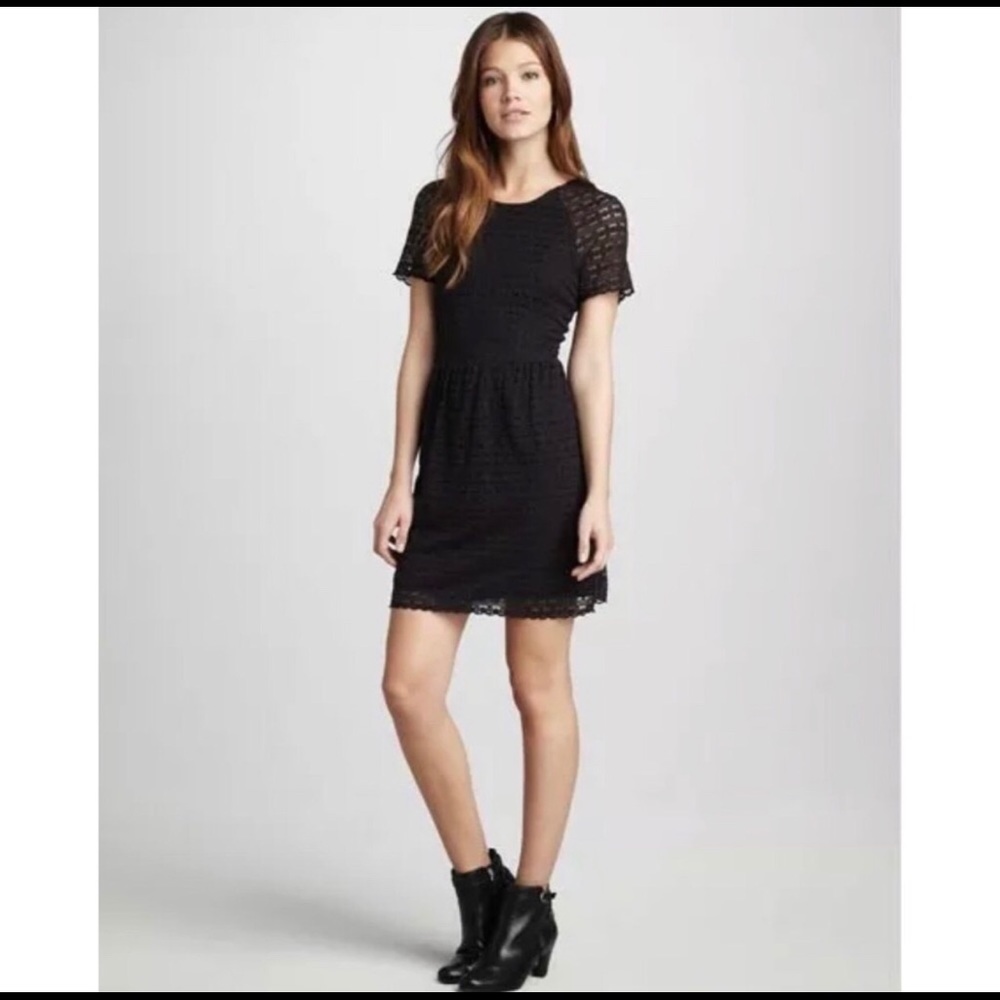 Free People Candy Woven Lace Short Sleeve Dress